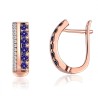 Luxurious rose gold earrings - with cubic zirconiaEarrings