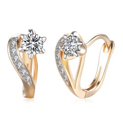 AretesBeautiful heart shaped earrings for women - zirconia - valentines gift