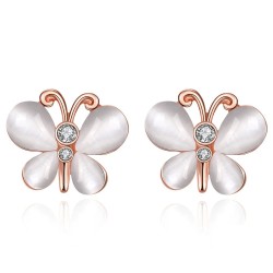 AretesStudded earrings for women -  white opal
