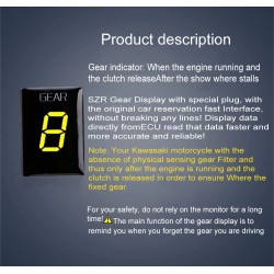 Gear indicator - motorcycle speed display meter - gear display holder - waterproof - for KawasakiMotorbike parts