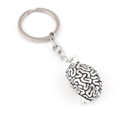 llaveroMetal keychain - with anatomical humans brain