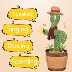 JuguetesElectronic cactus - talking / singing / dancing / wiggling - funny plush toy - 31cm