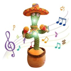 JuguetesElectric cactus with Spanish sombrero - funny plush doll - twisting / dancing / recording