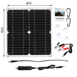 Paneles solaresSolar panel - 100W - dual 12V/5V USB - with controller - waterproof - battery charger