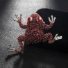 Small crystal frog with red eyes - vintage broochBrooches