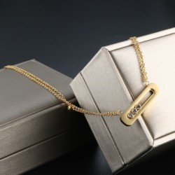 CollarCharming chain necklace for women - rose gold colour - 45cm length - sterling silver