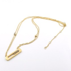 CollarCharming chain necklace for women - rose gold colour - 45cm length - sterling silver