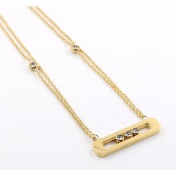 CollarCharming chain necklace for women - rose gold colour - 45cm length - sterling silver