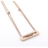 CollarCharming chain necklace for women - rose gold colour - 45cm length - sterling silver