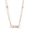 CollarCharming chain necklace for women - rose gold colour - 45cm length - sterling silver