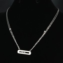CollarCharming chain necklace for women - rose gold colour - 45cm length - sterling silver