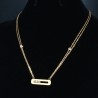 CollarCharming chain necklace for women - rose gold colour - 45cm length - sterling silver