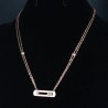 CollarCharming chain necklace for women - rose gold colour - 45cm length - sterling silver
