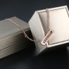CollarCharming chain necklace for women - rose gold colour - 45cm length - sterling silver