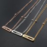 CollarCharming chain necklace for women - rose gold colour - 45cm length - sterling silver