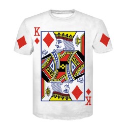 CamisetasCasual t - shirt for men - 3d design - poker playing cards - high quality