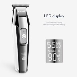 CortapelosKemei - cortapelos profesional - inalámbrico - con pantalla LED digital