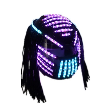 DisfracesCasco luminoso LED - RGB - efecto cascada - traje de fiesta - mascaradas / Halloween