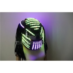 DisfracesCasco luminoso LED - RGB - efecto cascada - traje de fiesta - mascaradas / Halloween