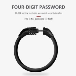Partes de motosPortable bike lock - anti-theft - 4 digit code combination