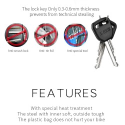 Partes de motosU-lock for bicycle / motorcycle - all weather resistant - anti theft