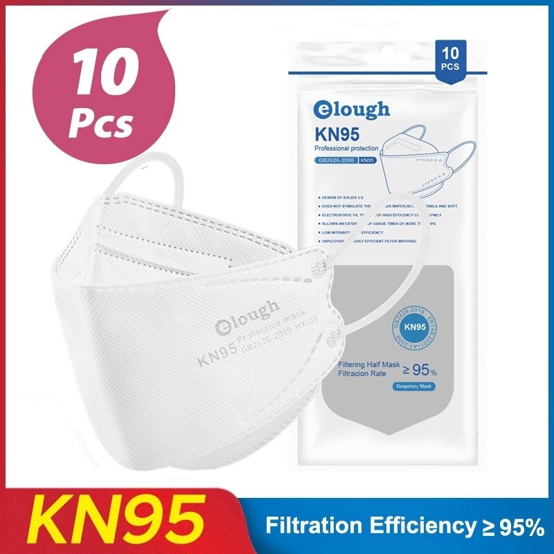 Mascarillas bucalesFace / mouth protective masks - antibacterial - reusable - 4-ply - FPP2 - KN95 - black / white