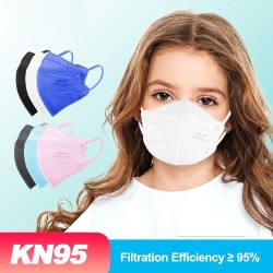 Face / mouth protective masks - antibacterial - 4-ply - FFP2 - KN95 - for children
