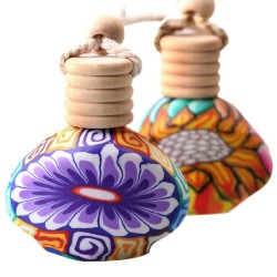 PerfumeMini botella vacía de colores - para fragancias - ambientador hogar/coche - con tapón de rosca - cuerda para colgar - ...