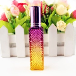 PerfumeFrasco de vidrio cuadrado colorido - con atomizador - recargable - para perfume - 15ml