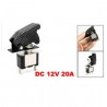 InterruptoresInterruptor basculante de palanca SPST para automóvil con LED - 12V 20A - cubierta de carbono