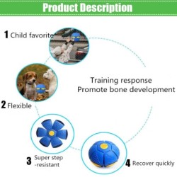 Flat flower shape - disc ball - flying UFO - with LED - throwing toyToys