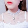 CollarCollar corto de encaje blanco de moda - con cadenas / perlas - estilo gótico