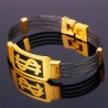 PulserasBrazalete con diseño de dólar estadounidense - acero inoxidable 316L