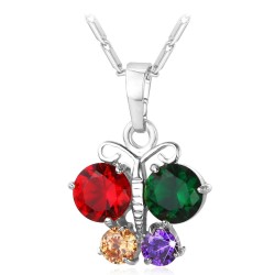 CollarColgante en forma de mariposa con cristales - collar elegante