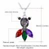 CollarElegante collar con peces de cristal de colores