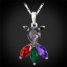 CollarElegante collar con peces de cristal de colores