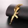 AK47 assault rifle shaped pendant - stainless steel necklace - hip hop / army styleNecklaces