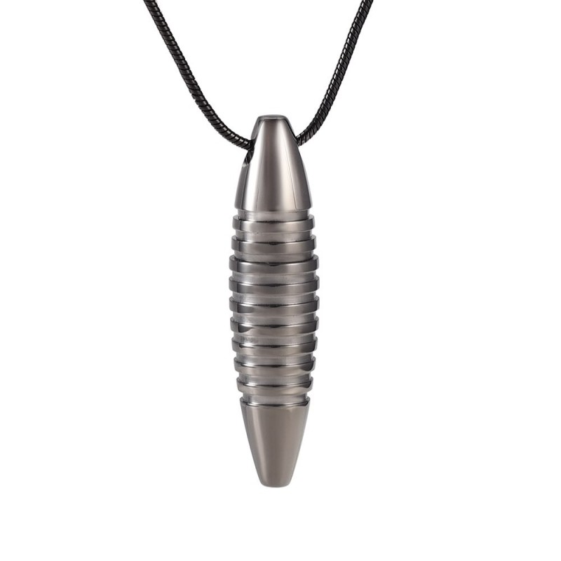 CollarCollar con colgante en forma de bala - soporte para cenizas de cremación conmemorativa - mini urna - abrible