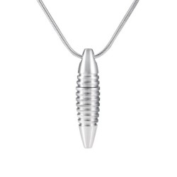 CollarCollar con colgante en forma de bala - soporte para cenizas de cremación conmemorativa - mini urna - abrible