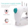 TextilMini máquina de coser - portátil - pedal / mesa de mano / hilos - con luz