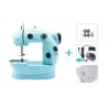TextilMini máquina de coser - portátil - pedal / mesa de mano / hilos - con luz