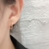 AretesPendientes geométricos de moda - con circonitas - plata de ley 925