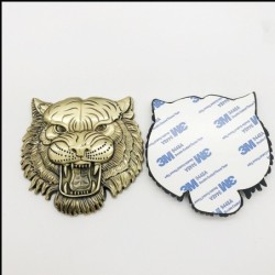 PegatinasAdhesivo para coche/moto - emblema de metal - cabeza de tigre 3D