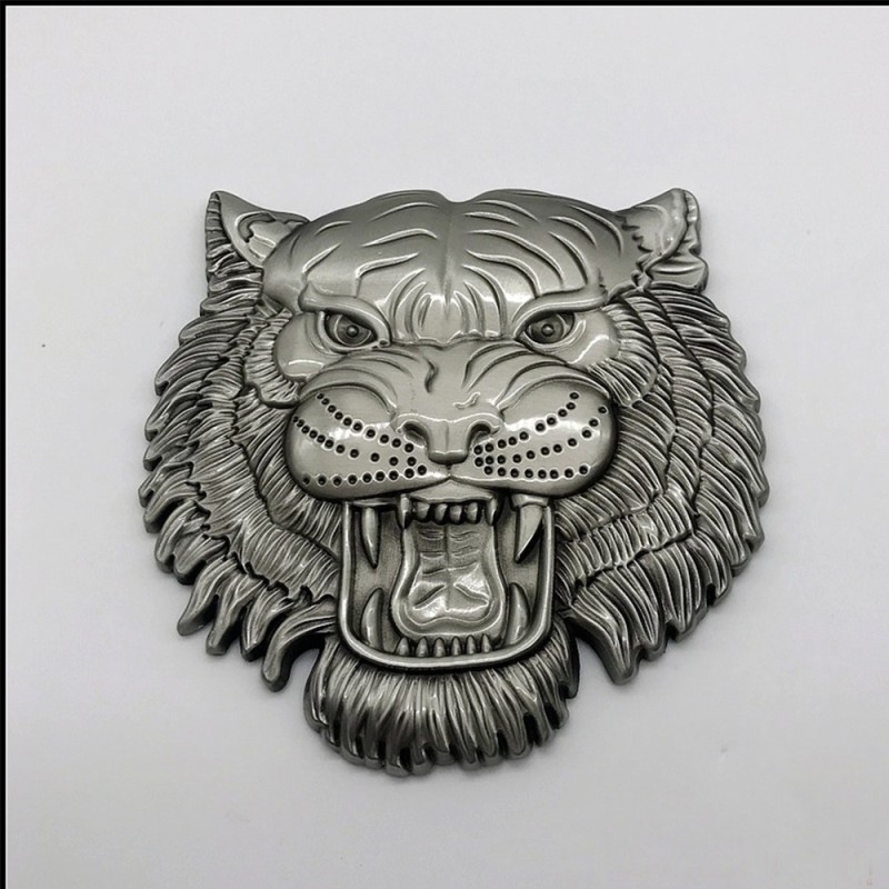 PegatinasAdhesivo para coche/moto - emblema de metal - cabeza de tigre 3D