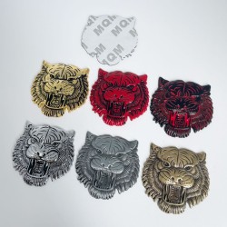 PegatinasAdhesivo metálico para coche - emblema - cabeza de tigre 3D