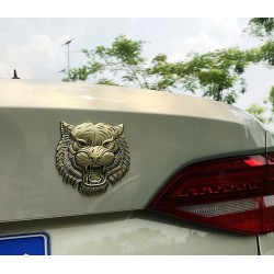 PegatinasAdhesivo para coche/moto - emblema de metal - cabeza de tigre 3D