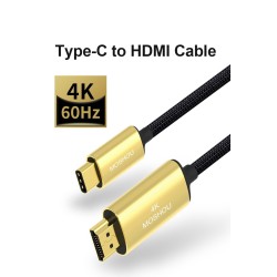 CablesCable USB C HDMI Tipo-C a HDMI - Thunderbolt 3 - convertidor - adaptador - 4K 60Hz - para MacBook / Huawei Mate 30 40 Pro