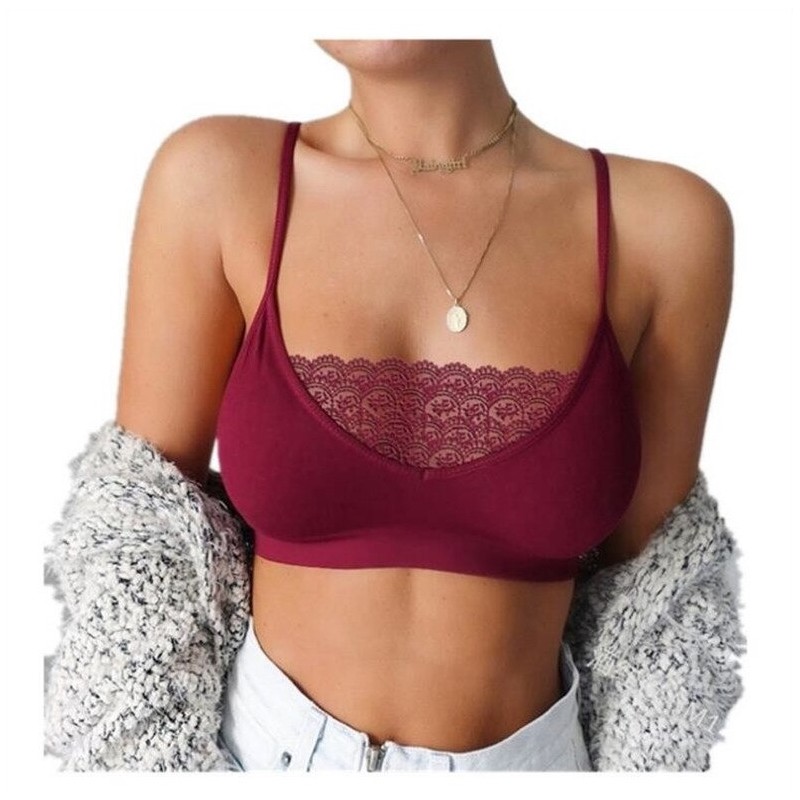 Sexy wireless bra - short top - with laceLingerie
