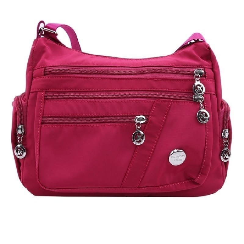 Fashionable shoulder bag - with zipper - large capacity - nylon - waterproofBags