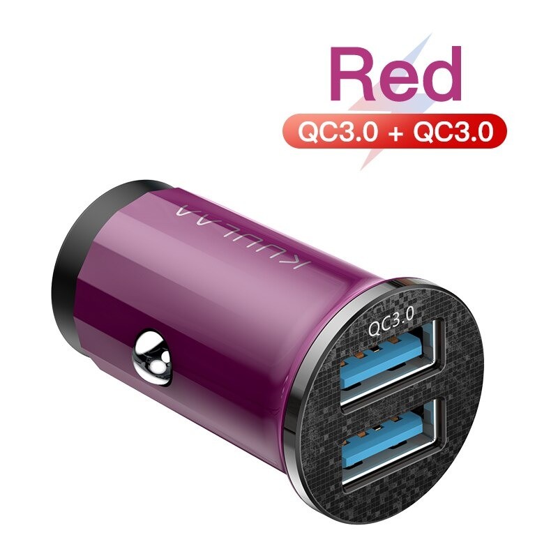 Accesorios de interiorMini - cargador de coche dual USB - carga rápida - tipo-C - 48W - QC3.0 PD3.0